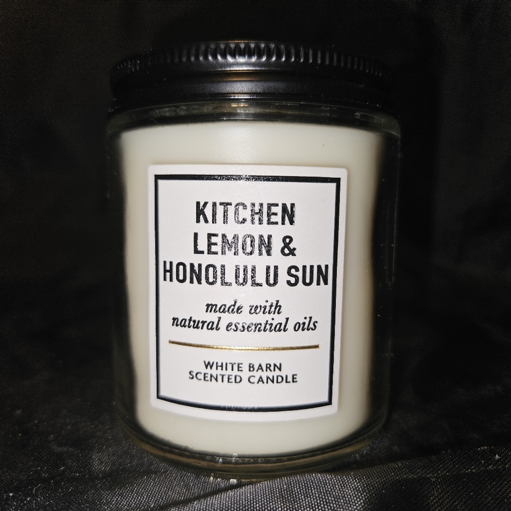 NWT Bath & Body Works Single Wick Candle Kitchen Lemon & Honolulu Sun